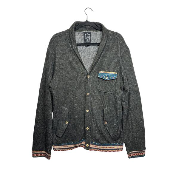Kite Club Women's Cardigan Sweater Pockets Linen Blend Sz XL Old Money Academia - Picture 1 of 14